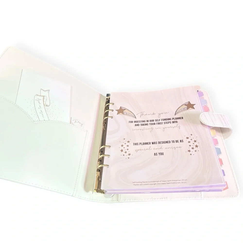 Self Funding Luxury Undated 12 Month Planner / Daily Organizer, Pink Marble, NEW